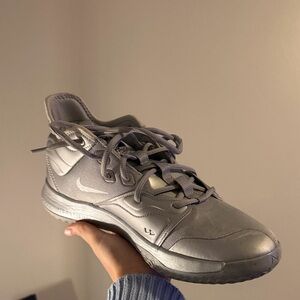 Nike Metallic Silver Athletic Shoes